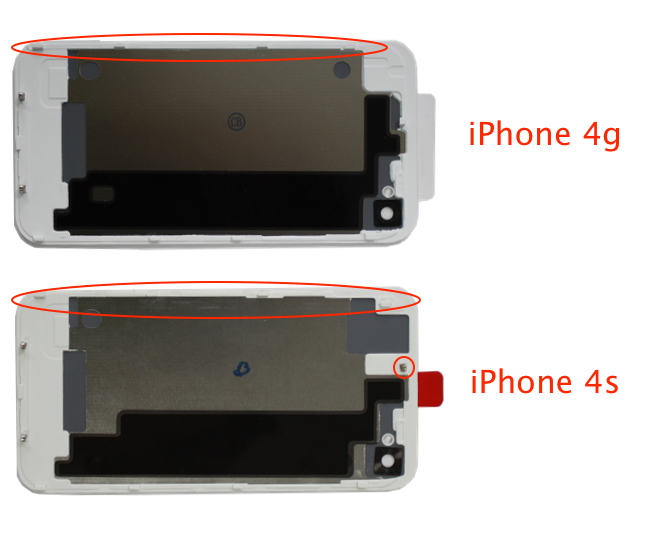 Сравнение задних крышек iphone 4s iphone 4g