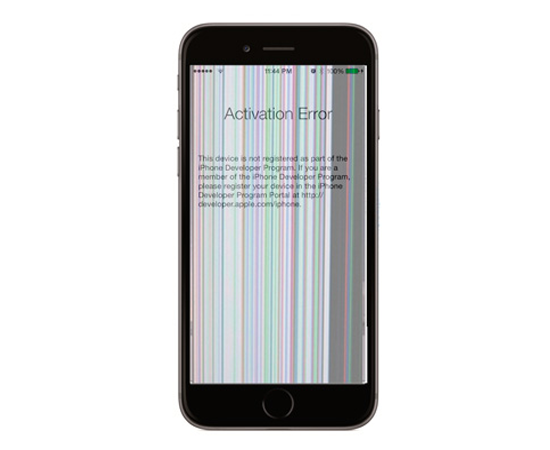 Устранение полос на экране iPhone 6s